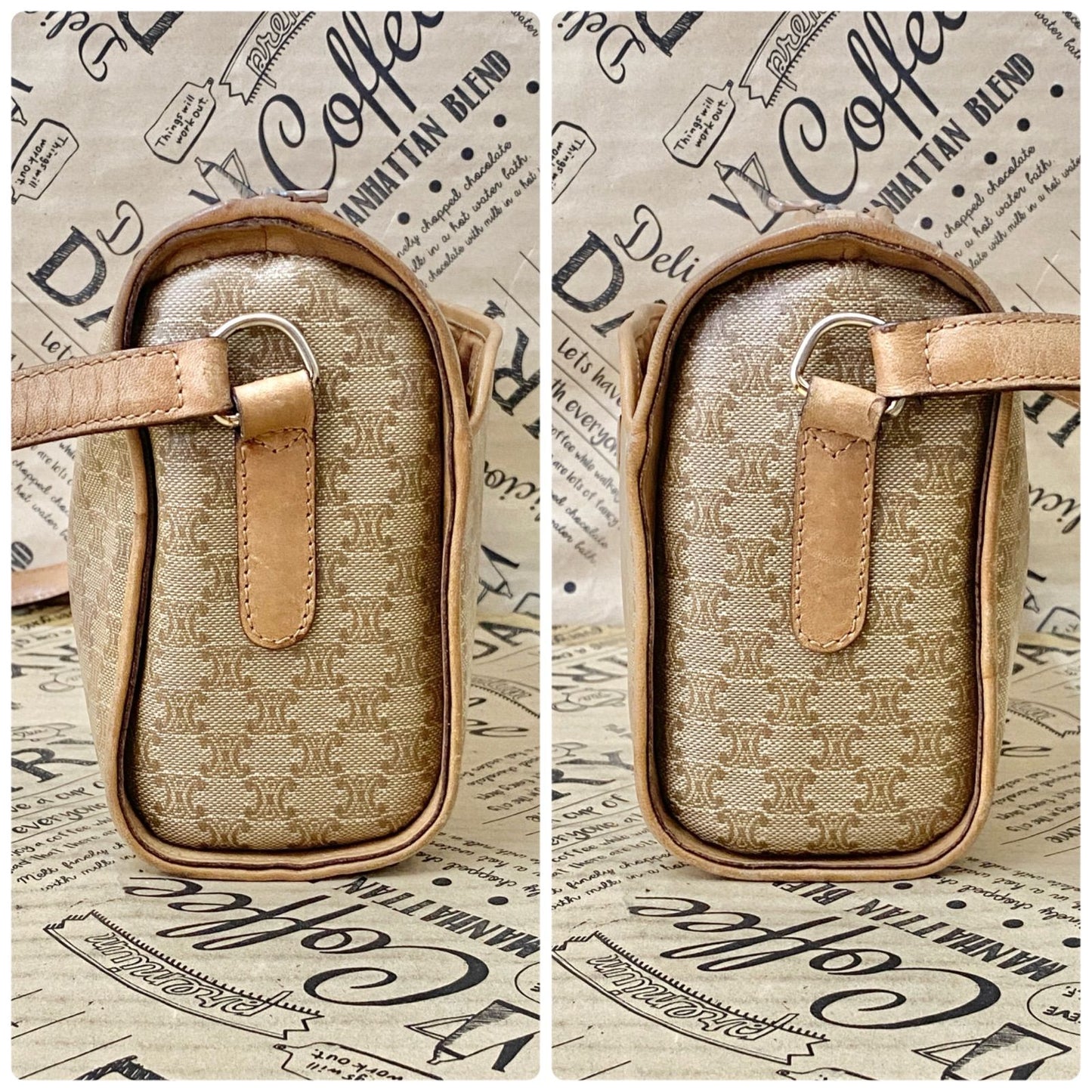 Celine Shoulder Bag Macadam Smartphone Travel Brown — view 5
