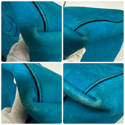 Gucci Soho Chain Tote Shoulder Bag Turquoise Blue — view 8