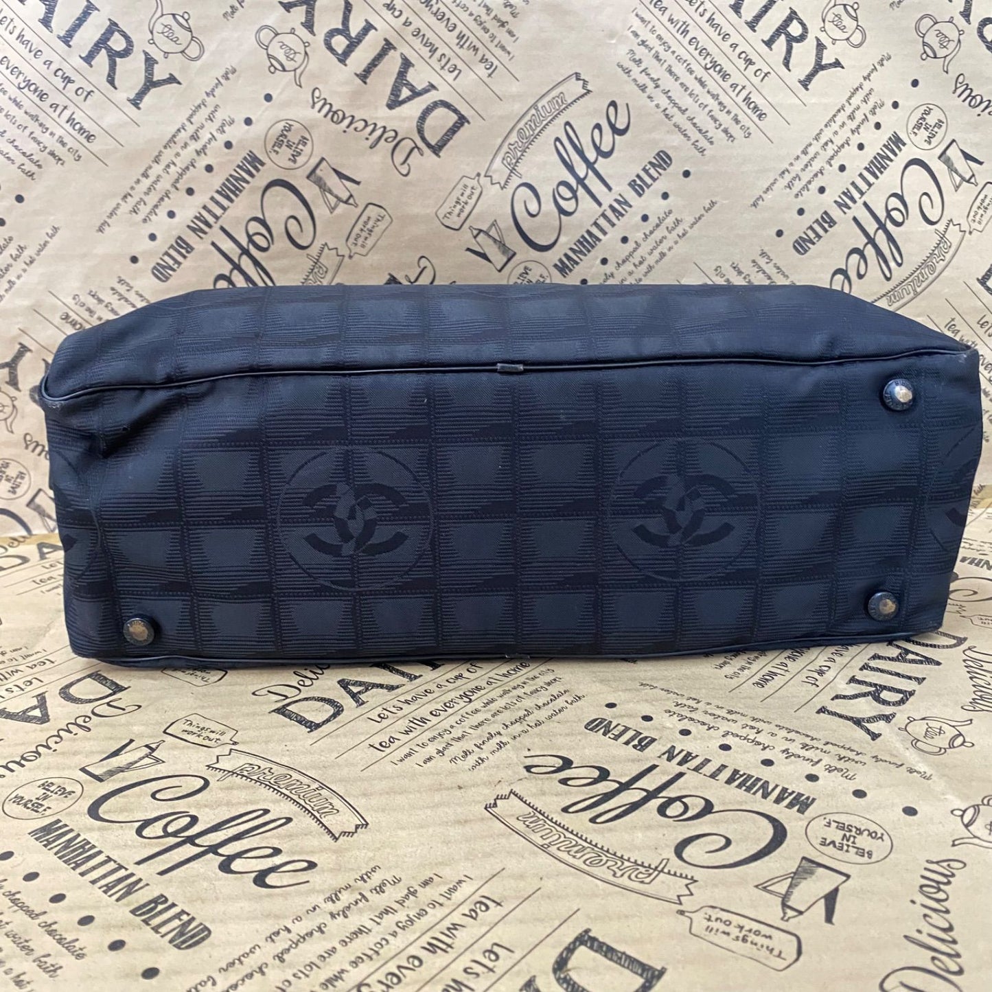 Chanel Handbag New Travel Mini Boston Black CC Logo — view 3