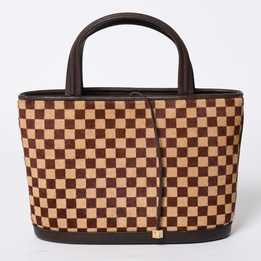 Louis Vuitton Damier Sauvage Impala Handbag Calf Hair Leather Gold