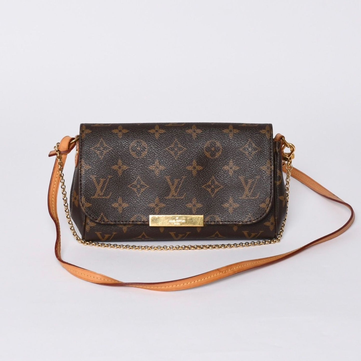 Louis Vuitton Favorite PM Shoulder Bag Monogram Brown Gold