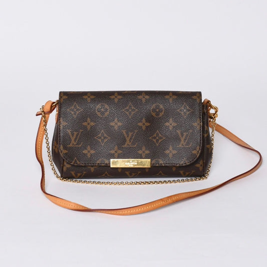 Louis Vuitton Favorite PM Shoulder Bag Monogram Brown Gold