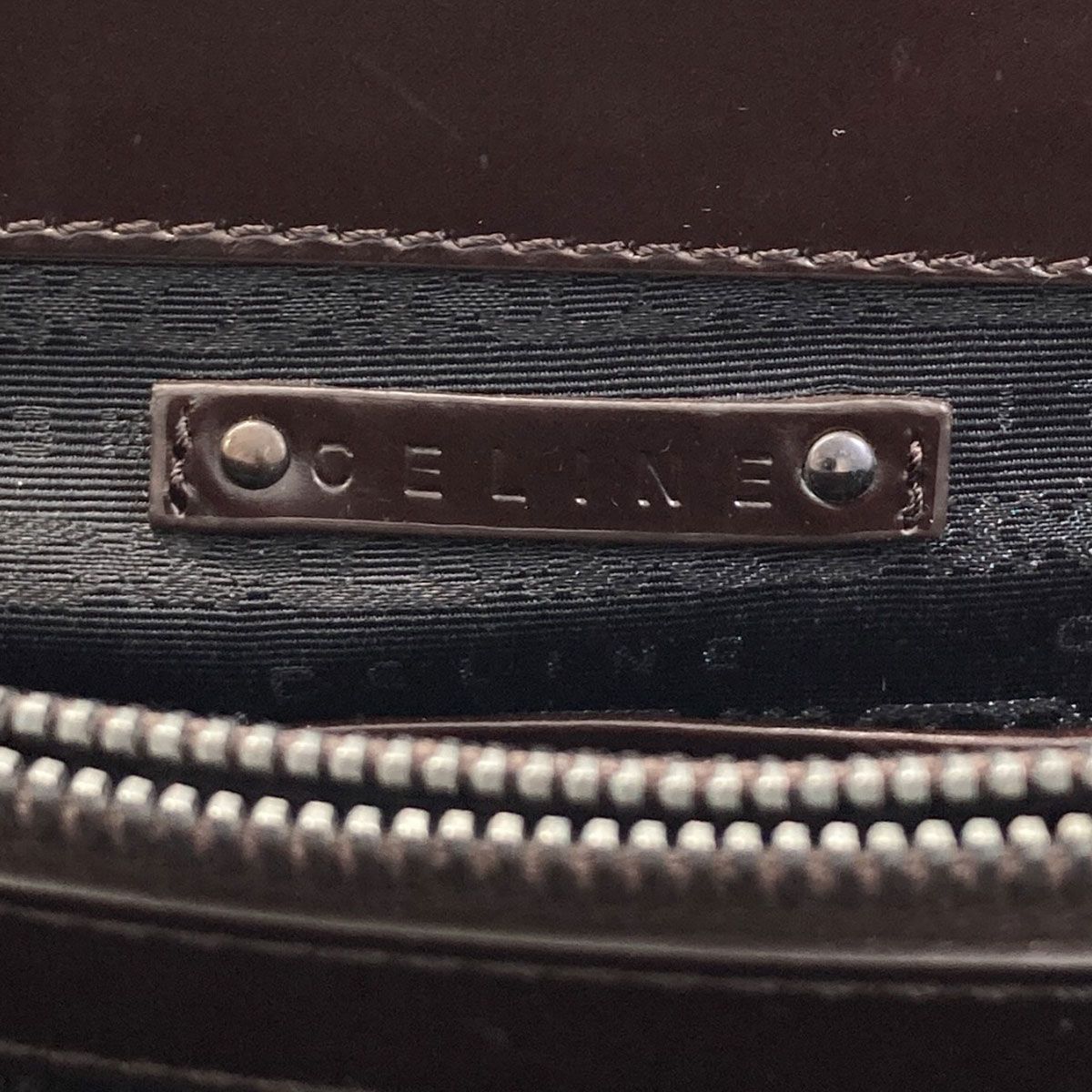 Celine Boogie Bag C Saruki Handbag Leather Canvas — view 6
