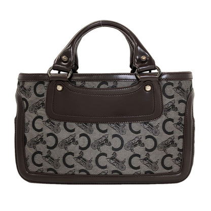 Celine Boogie Bag C Saruki Handbag Leather Canvas — view 2