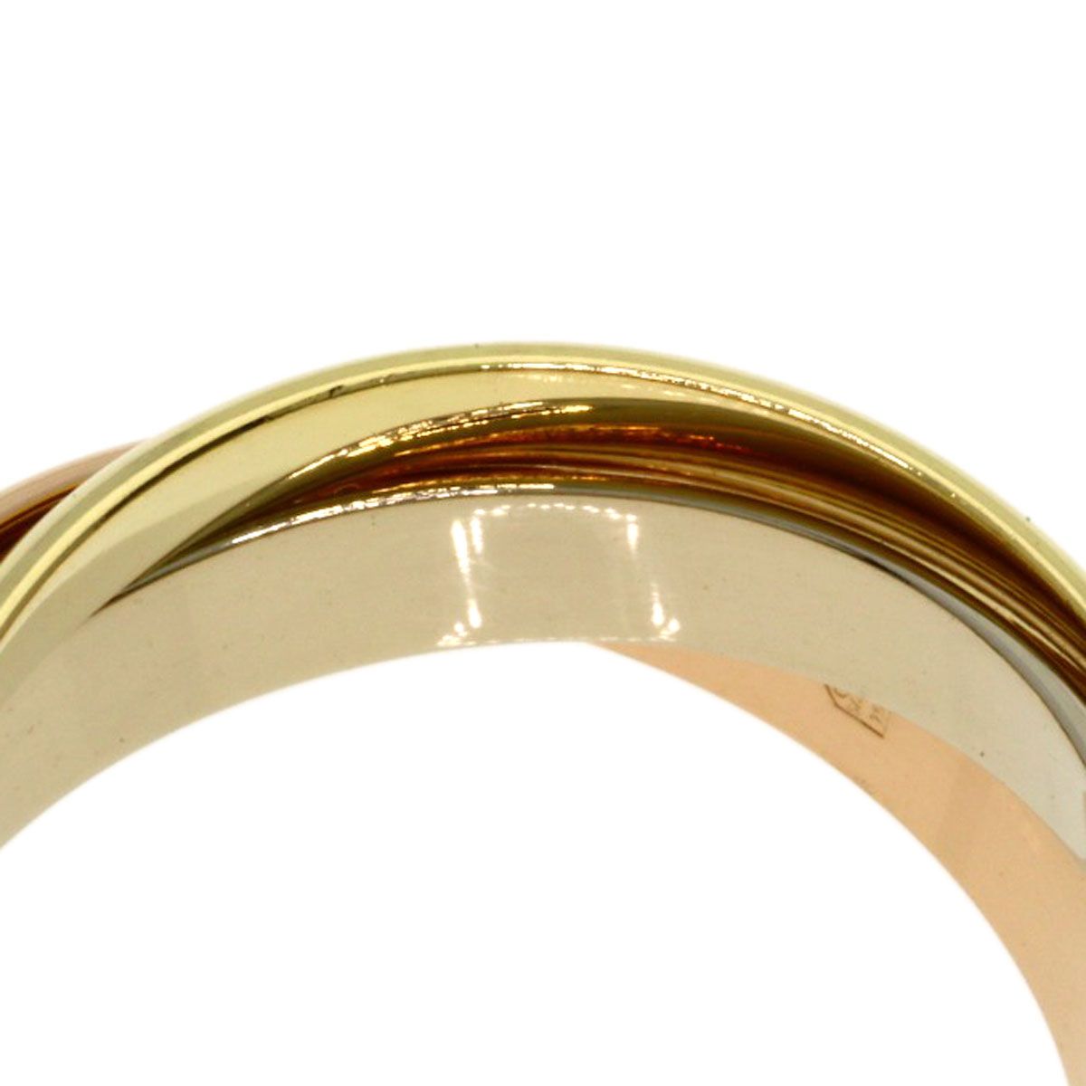 Cartier Trinity 54 Ring 18k Yellow Gold 18k White Pink — view 6