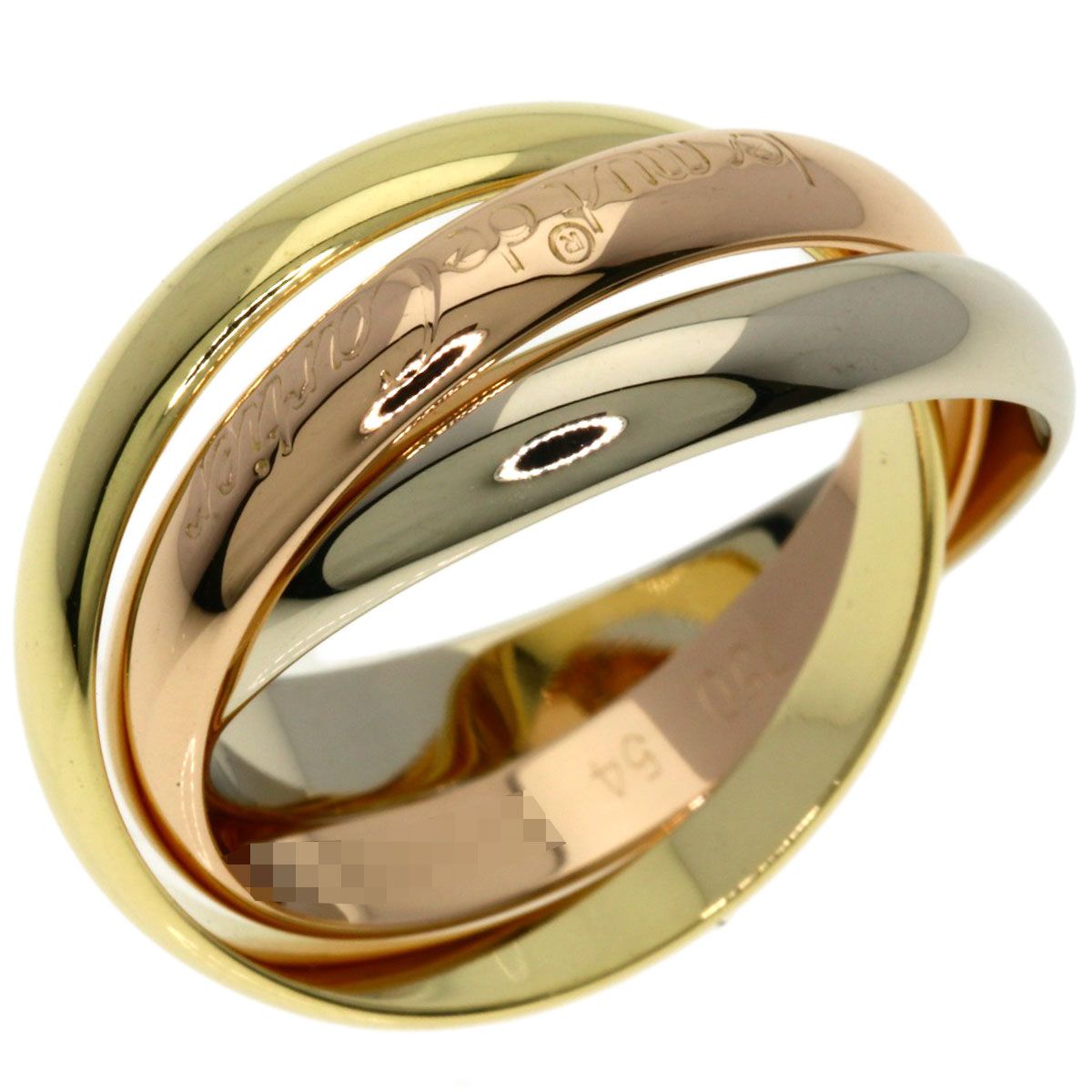 Cartier Trinity 54 Ring 18k Yellow Gold 18k White Pink — view 2