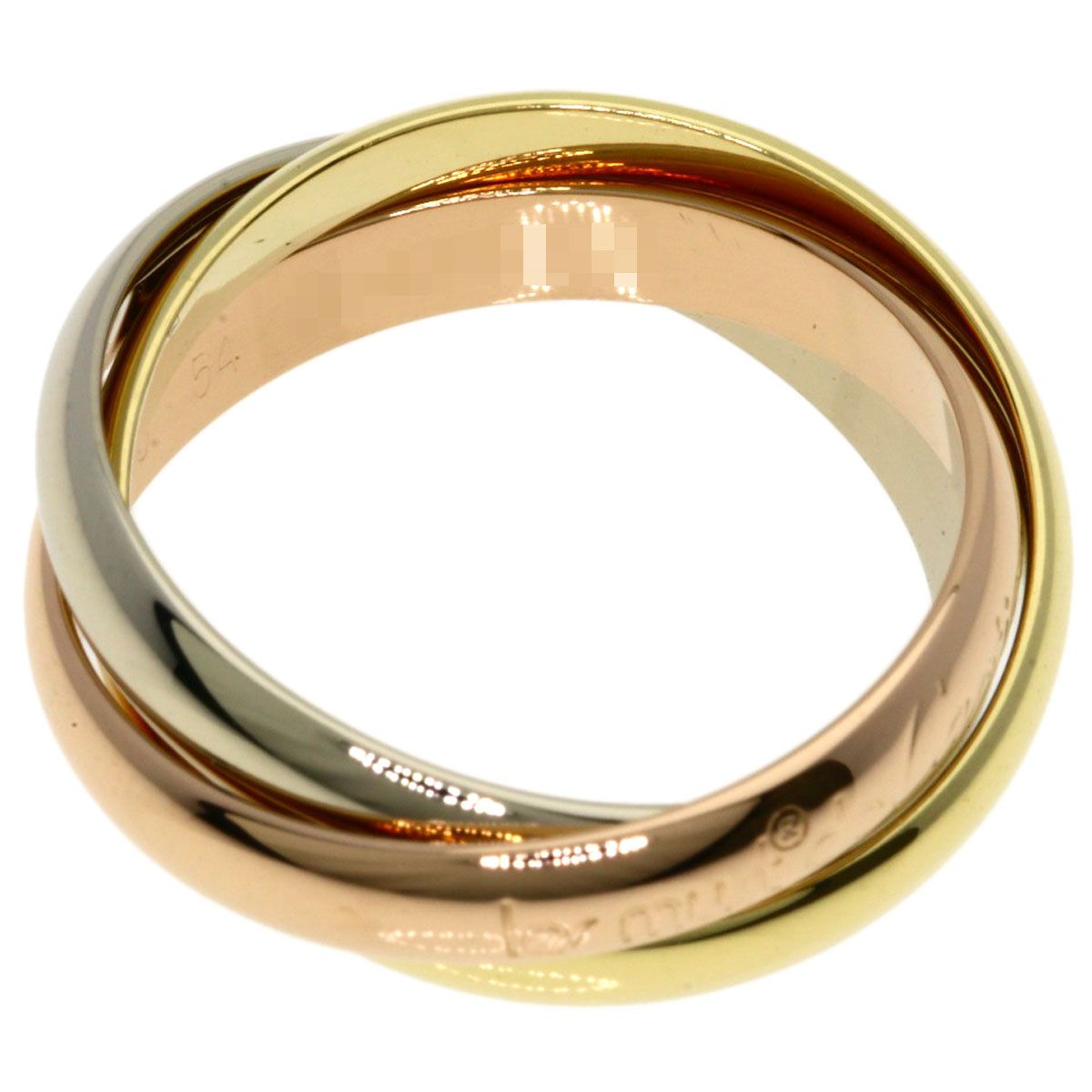 Cartier Trinity 54 Ring 18k Yellow Gold 18k White Pink — view 4