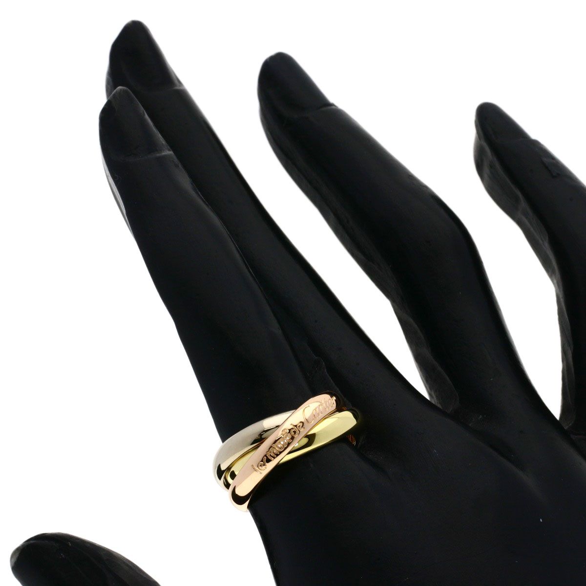 Cartier Trinity 51 Ring 18k Yellow Gold 18k White Pink — view 4