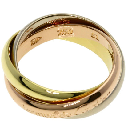 Cartier Trinity 51 Ring 18k Yellow Gold 18k White Pink