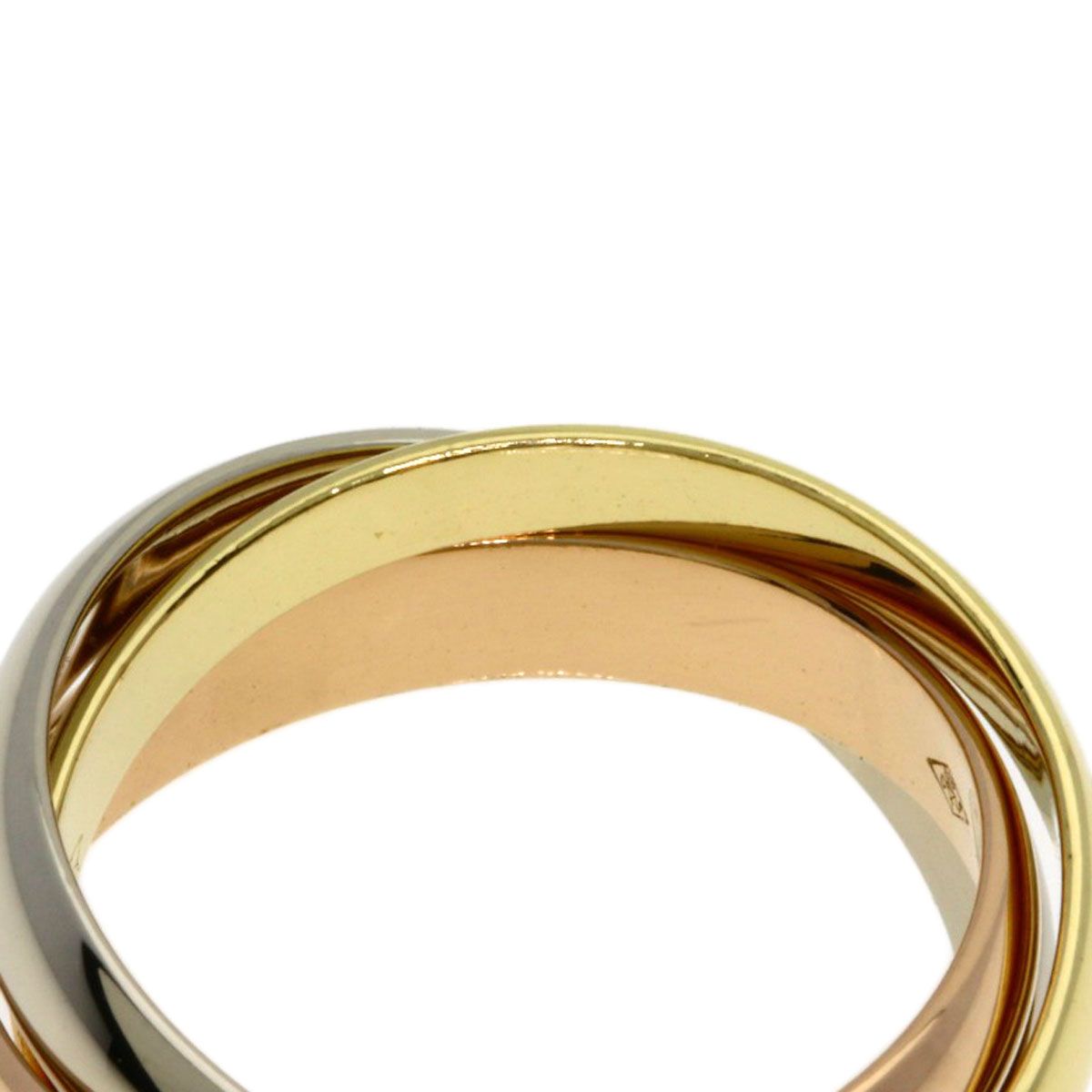 Cartier Trinity 50 Ring 18k Yellow Gold 18k White Pink — view 6