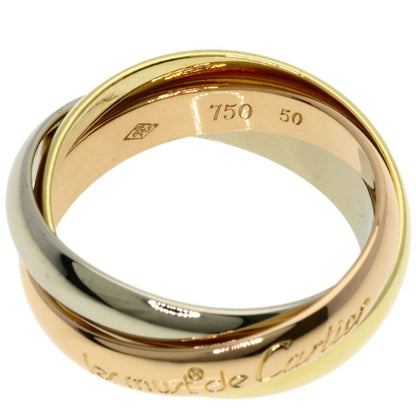 Cartier Trinity 50 Ring 18k Yellow Gold 18k White Pink — view 3