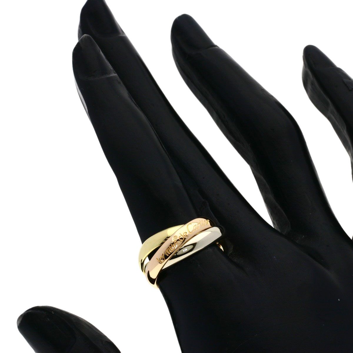 Cartier Trinity 50 Ring 18k Yellow Gold 18k White Pink — view 5