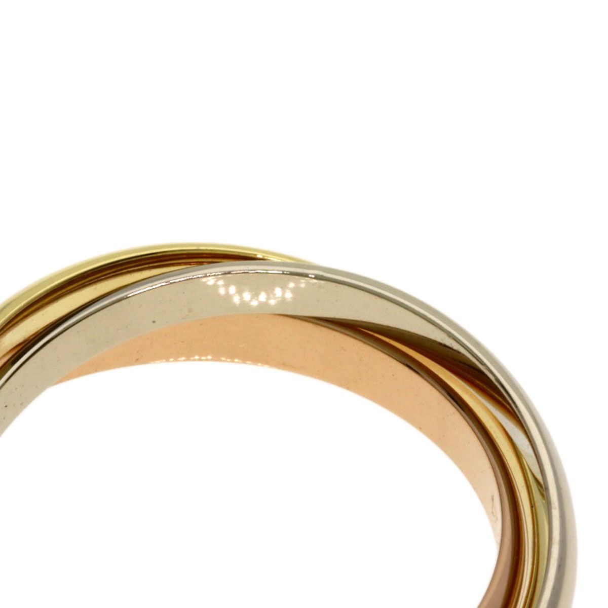 Cartier Trinity SM 54 Ring 18k Yellow Gold 18k White Pink — view 6