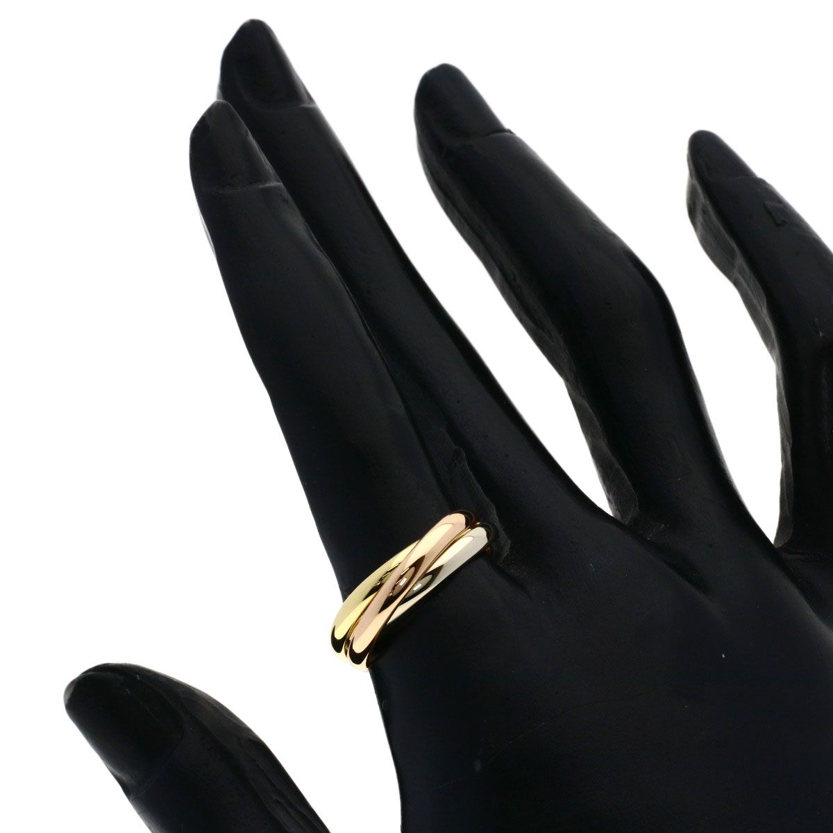 Cartier Trinity SM 54 Ring 18k Yellow Gold 18k White Pink — view 5