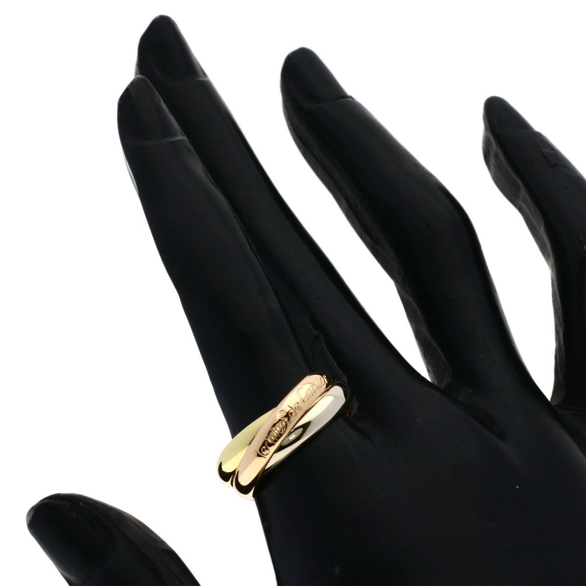 Cartier Trinity 54 Ring 18k Yellow Gold 18k White Pink — view 5