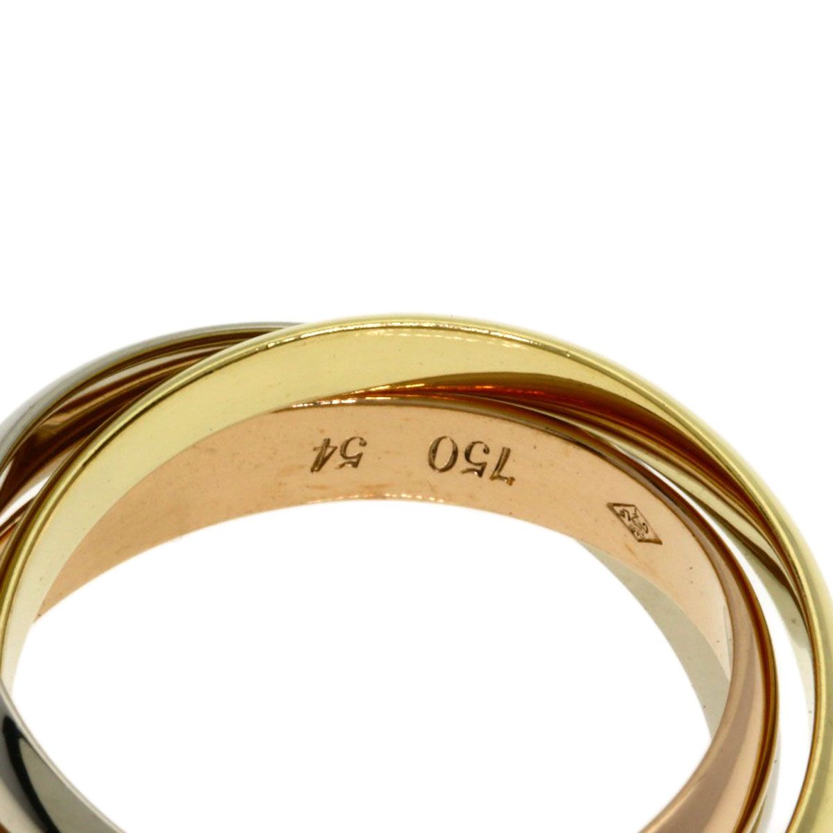 Cartier Trinity 54 Ring 18k Yellow Gold 18k White Pink — view 7