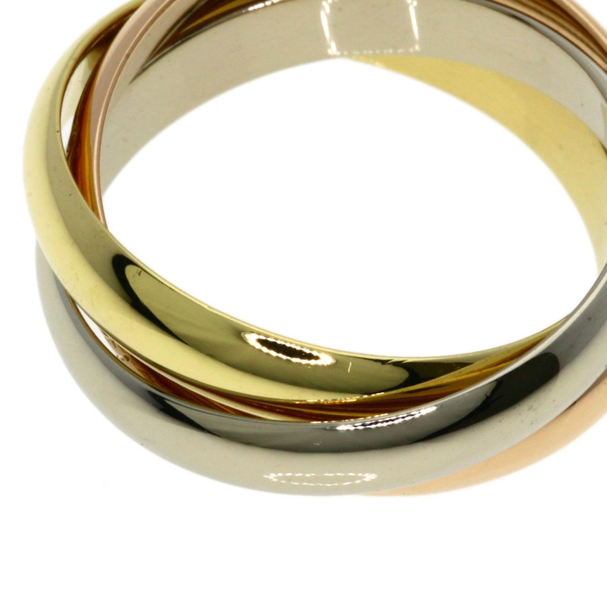 Cartier Trinity 54 Ring 18k Yellow Gold 18k White Pink — view 6
