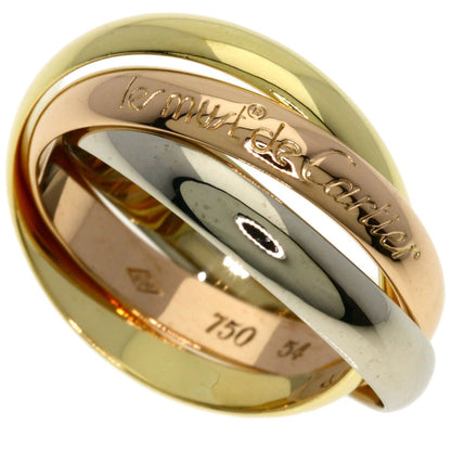 Cartier Trinity 54 Ring 18k Yellow Gold 18k White Pink