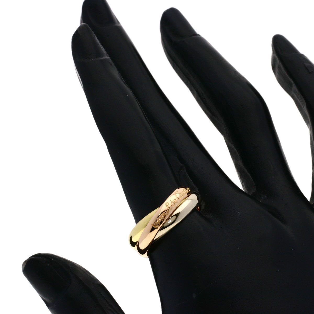Cartier Trinity 54 Ring 18k Yellow Gold 18k White Pink