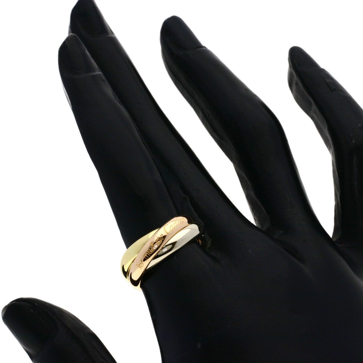 Cartier Trinity 51 Ring 18k Yellow Gold 18k White Pink — view 4
