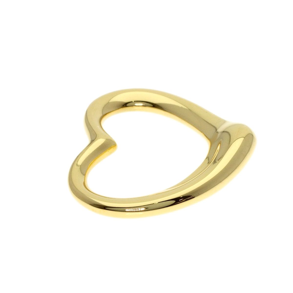 Tiffany & Co Open Heart Pendant Top 18k Yellow Gold — view 3