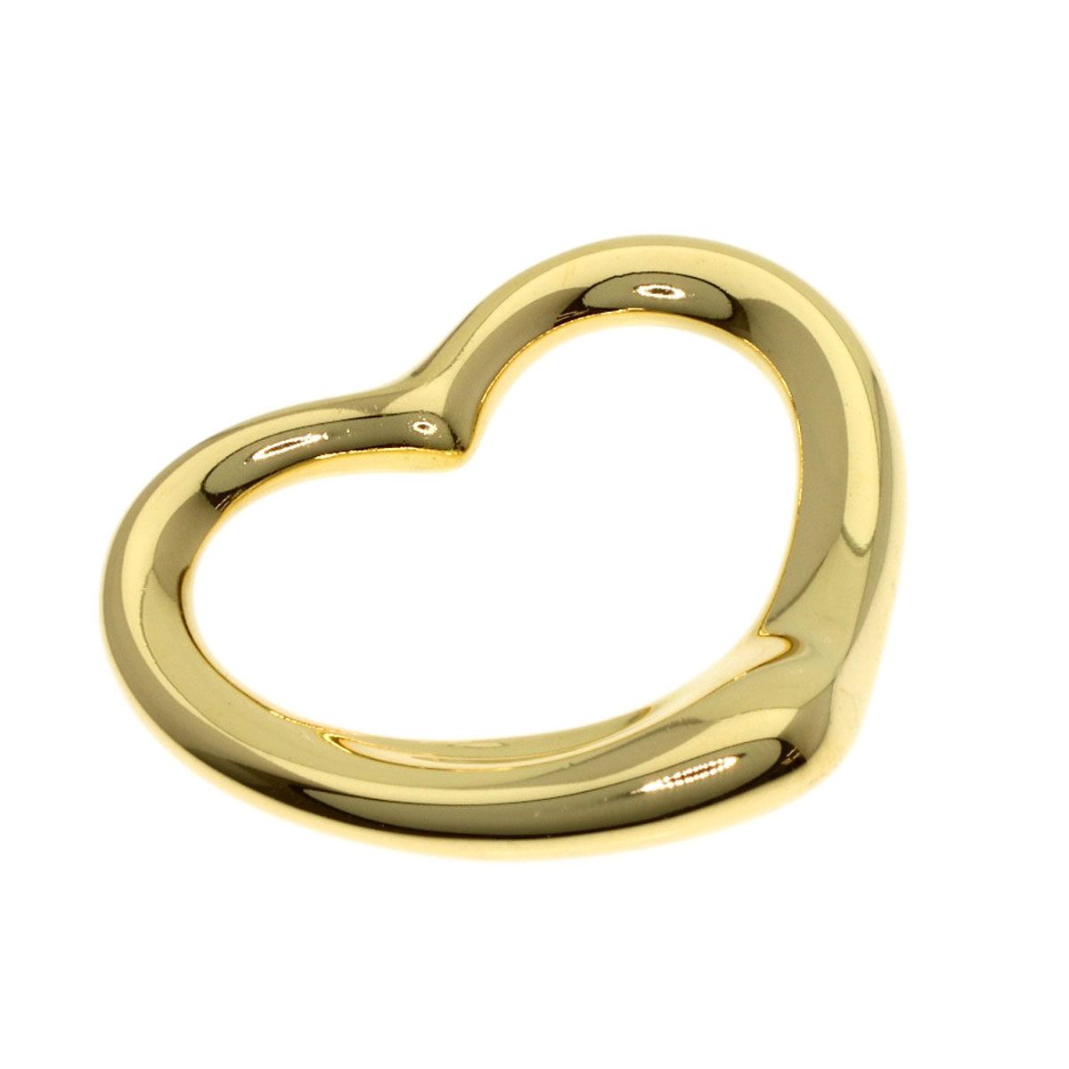 Tiffany & Co Open Heart Pendant Top 18k Yellow Gold
