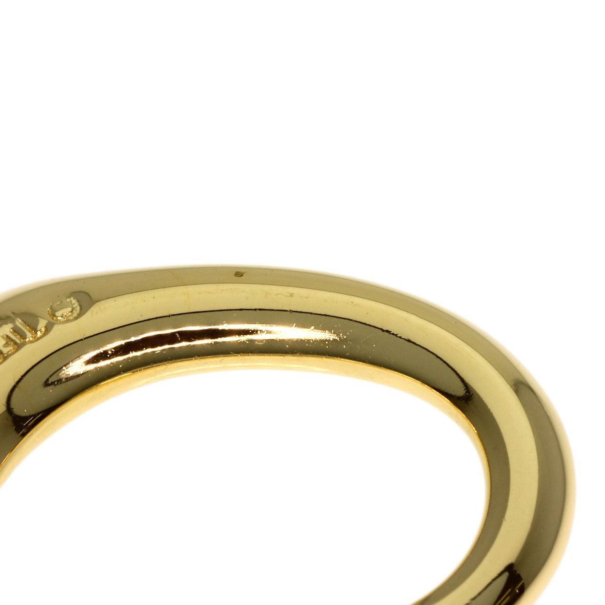 Tiffany & Co Open Heart Pendant Top 18k Yellow Gold — view 6
