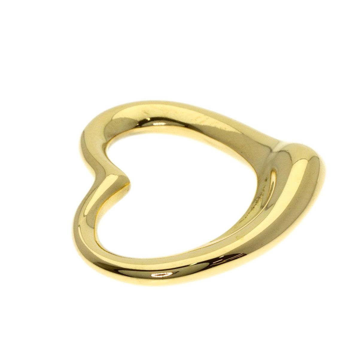 Tiffany & Co Open Heart Pendant Top 18k Yellow Gold — view 3