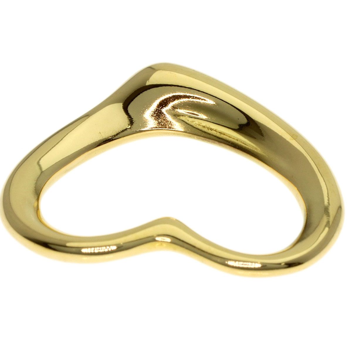 Tiffany & Co Open Heart Pendant Top 18k Yellow Gold — view 4