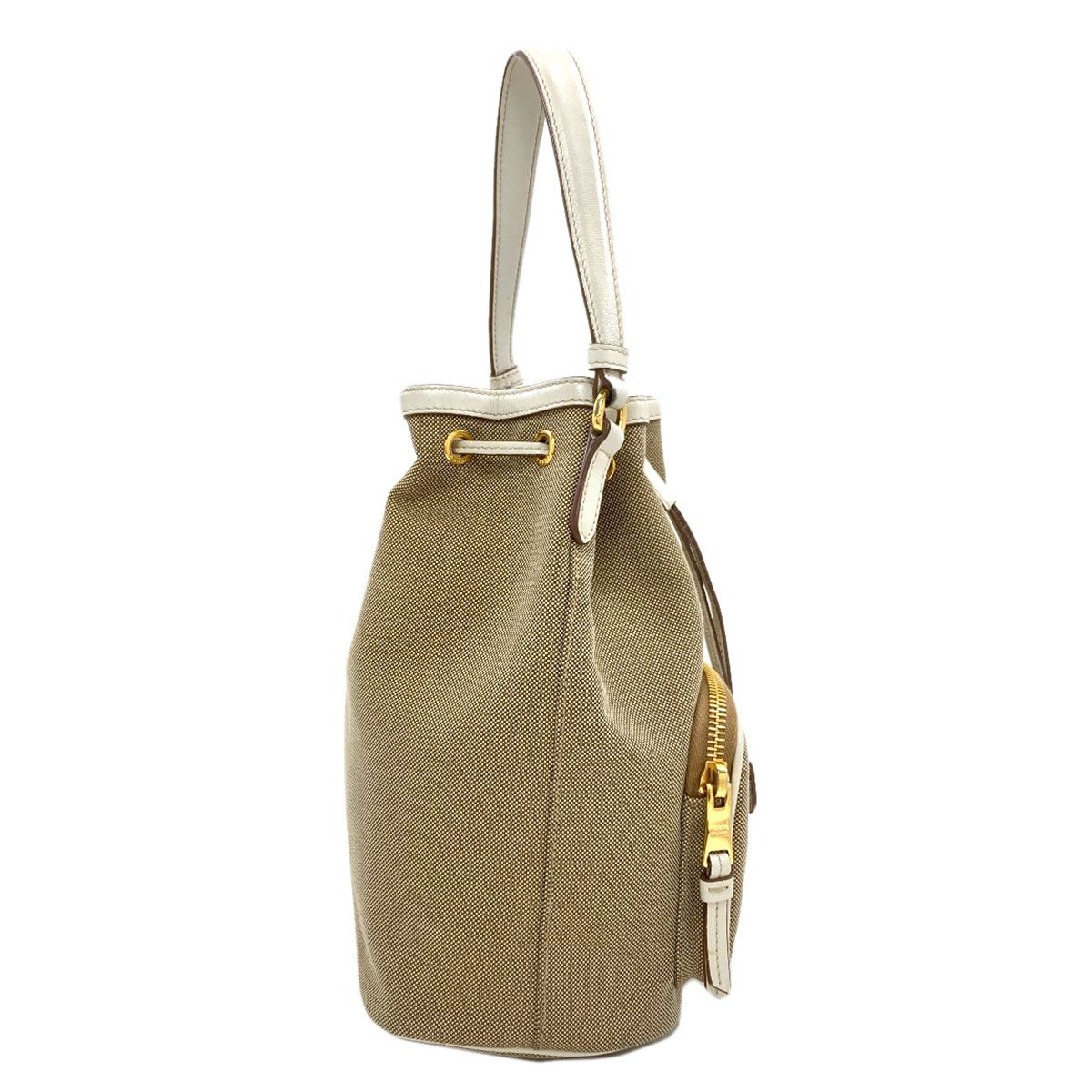Prada Fiocco Drawstring Bag 2-Way Handbag Canvas — view 3