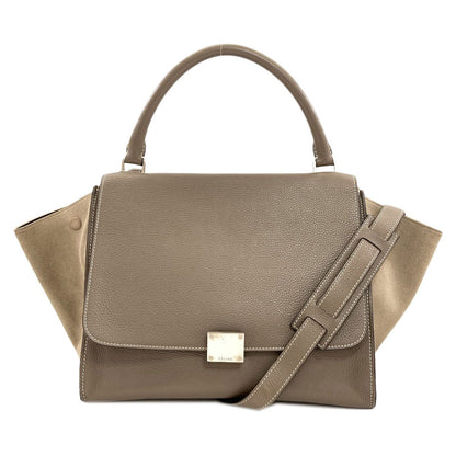 Celine Trapeze 2-Way Handbag Calf Suede