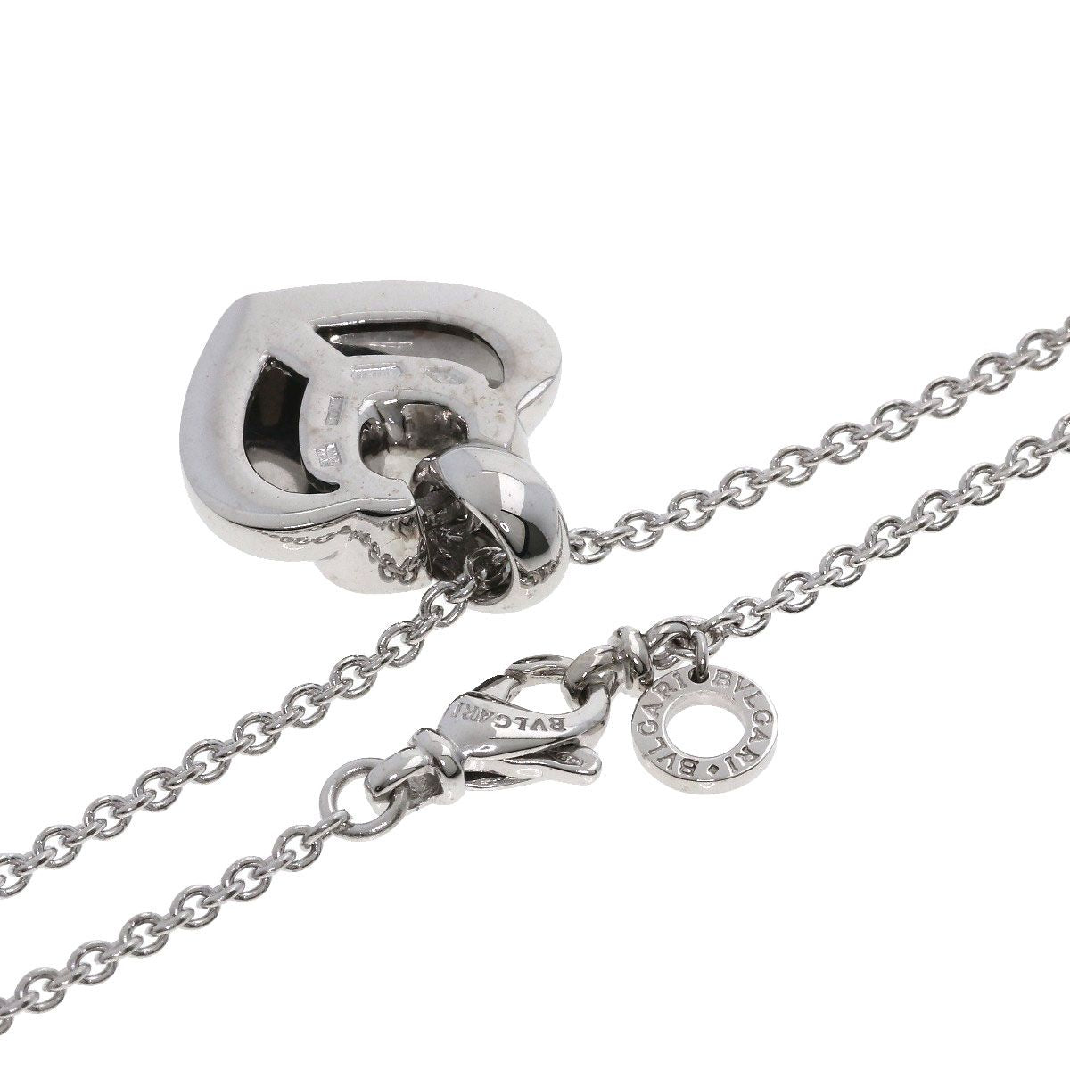 Bvlgari Doppio Cuore Diamond Necklace 18k White Gold — view 2