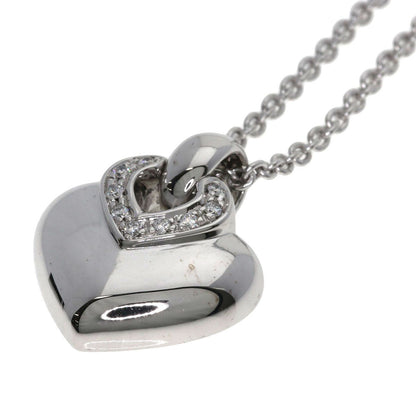 Bvlgari Doppio Cuore Diamond Necklace 18k White Gold — view 6