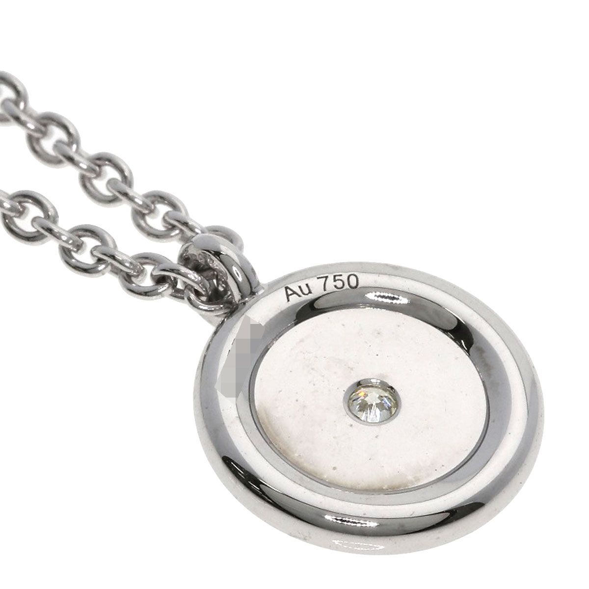 Hermes Series Diamond Necklace 18k White Gold — view 6