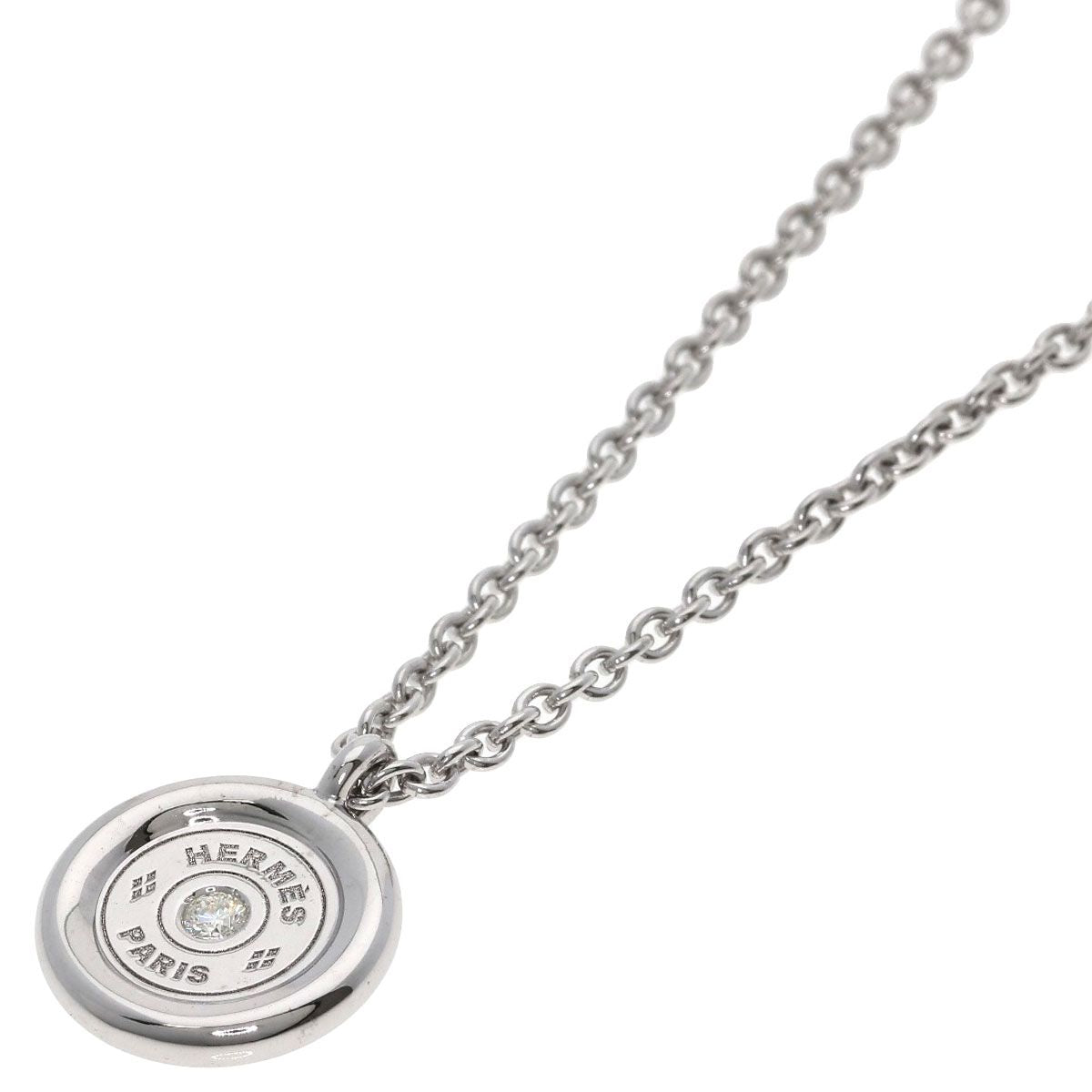 Hermes Series Diamond Necklace 18k White Gold