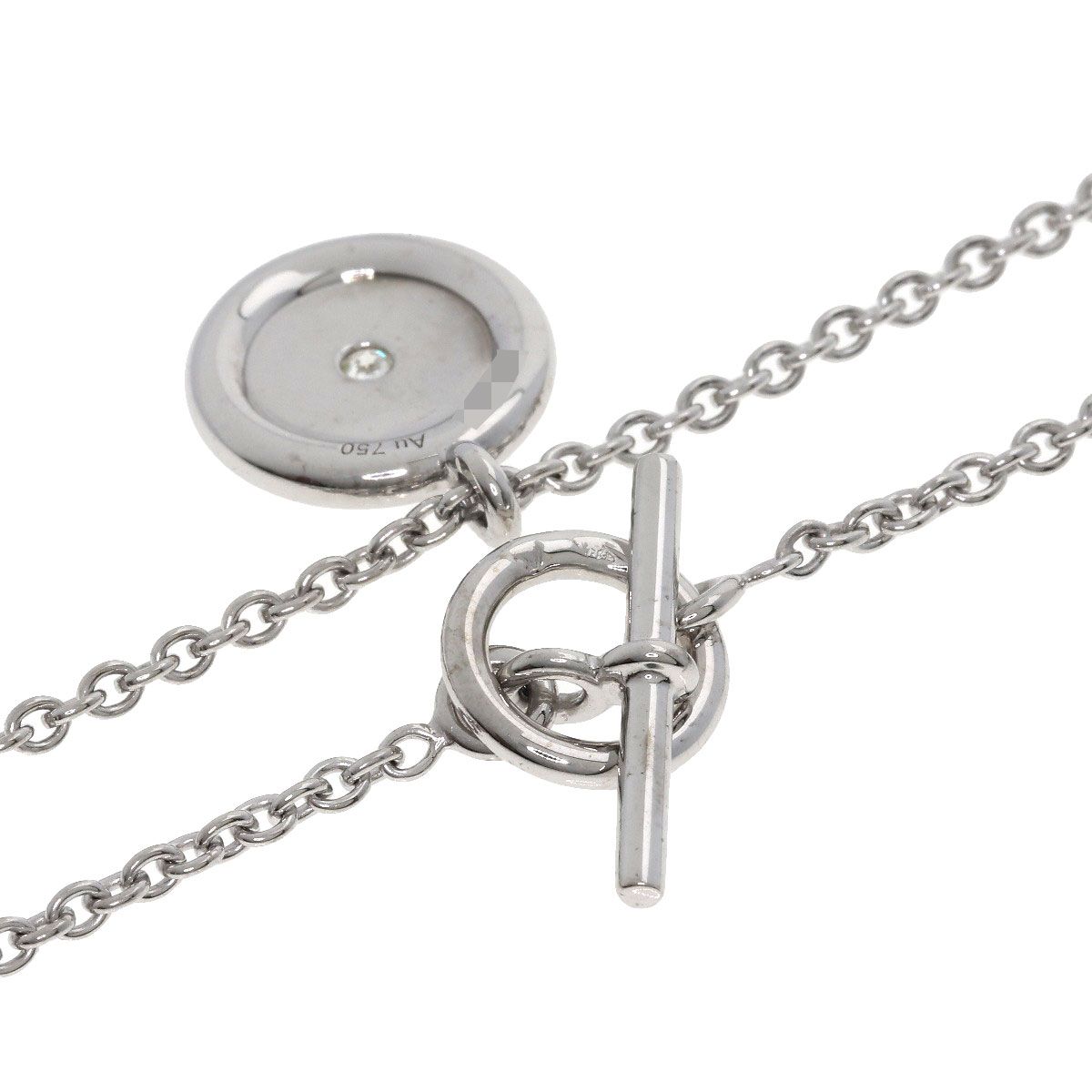 Hermes Series Diamond Necklace 18k White Gold — view 2