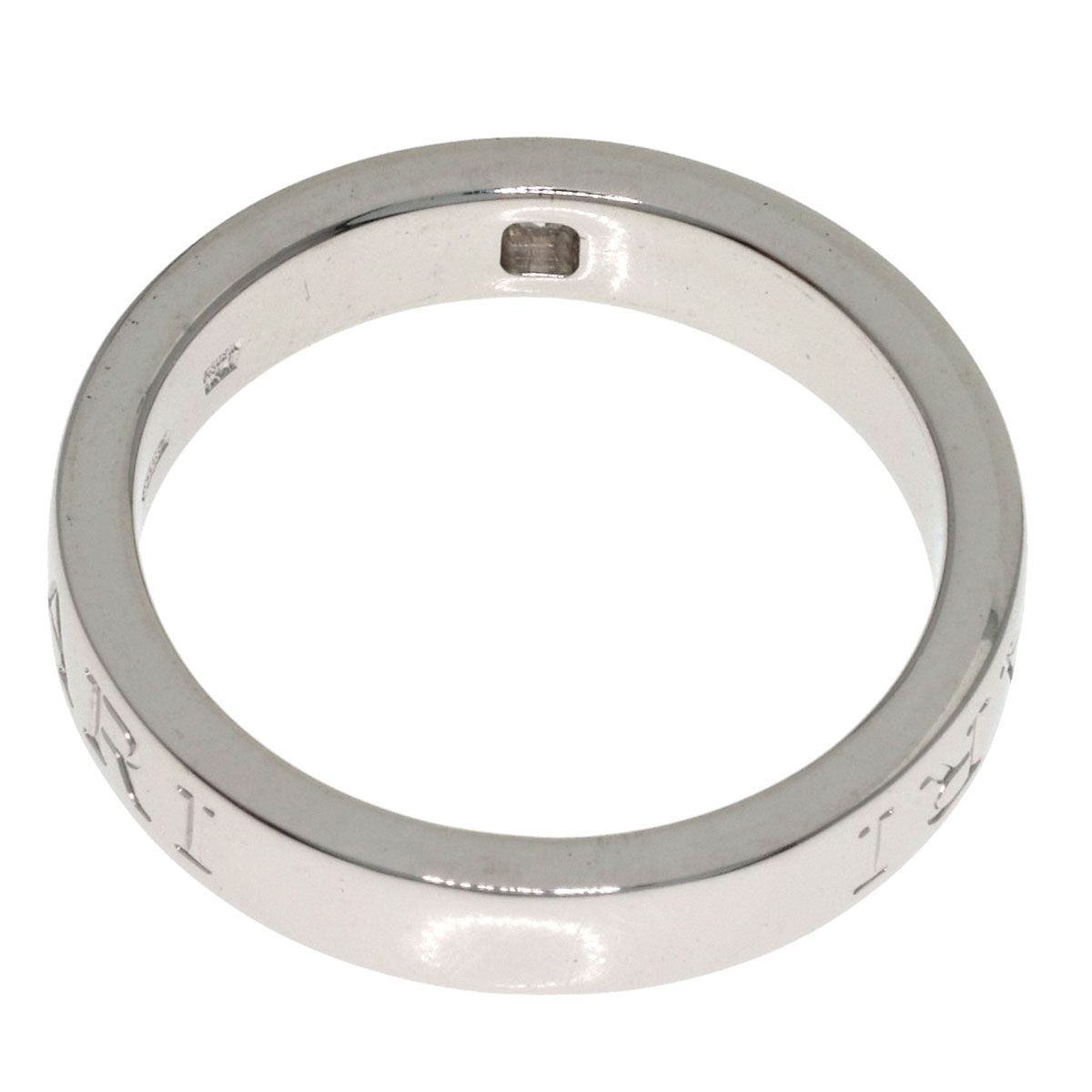 Bvlgari Double Logo Diamond Ring 18k White Gold — view 4