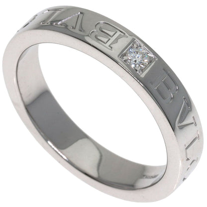 Bvlgari Double Logo Diamond Ring 18k White Gold