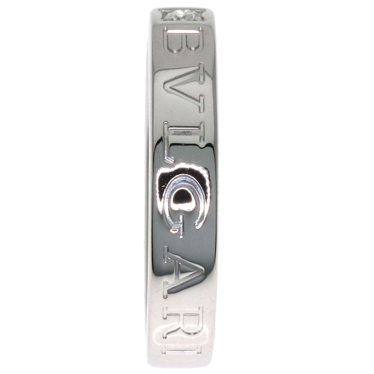 Bvlgari Double Logo Diamond Ring 18k White Gold — view 3