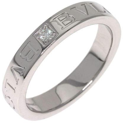 Bvlgari Double Logo Diamond Ring 18k White Gold — view 2