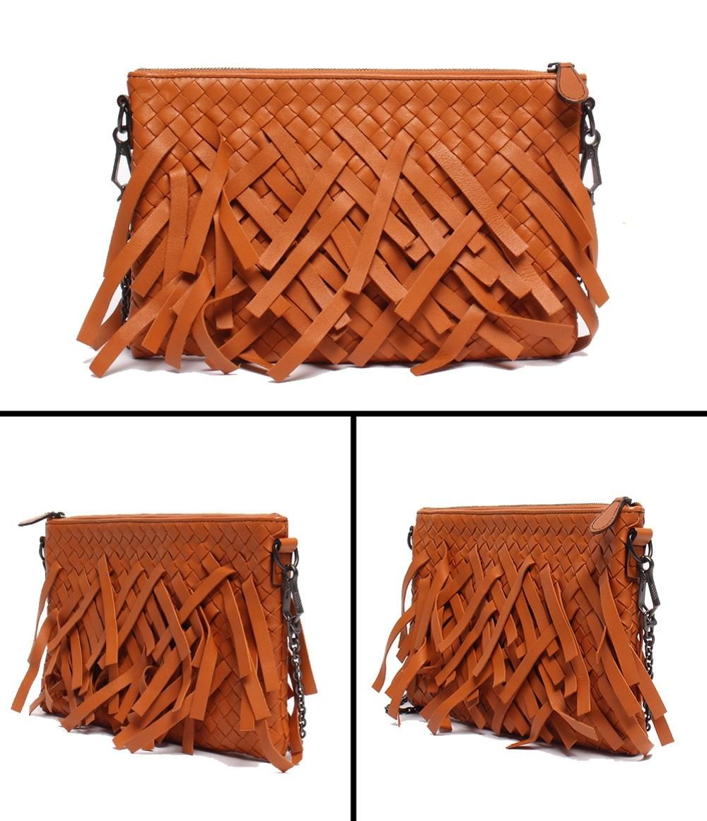Bottega Veneta Chain Shoulder Bag Crossbody Fringe Intrecciato — view 2