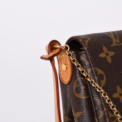 Louis Vuitton Monogram Favorite MM Shoulder Bag Brown Gold — view 4