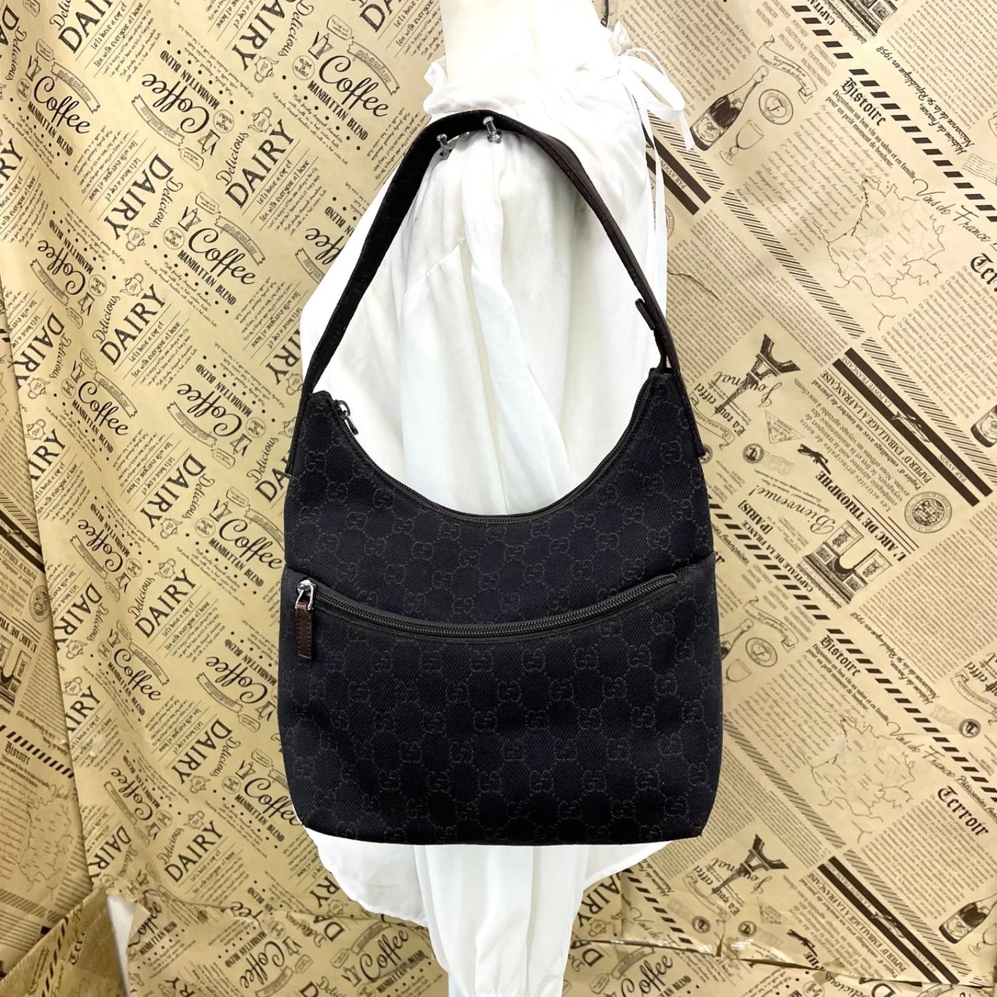 Gucci Shoulder Bag GG Canvas Brown