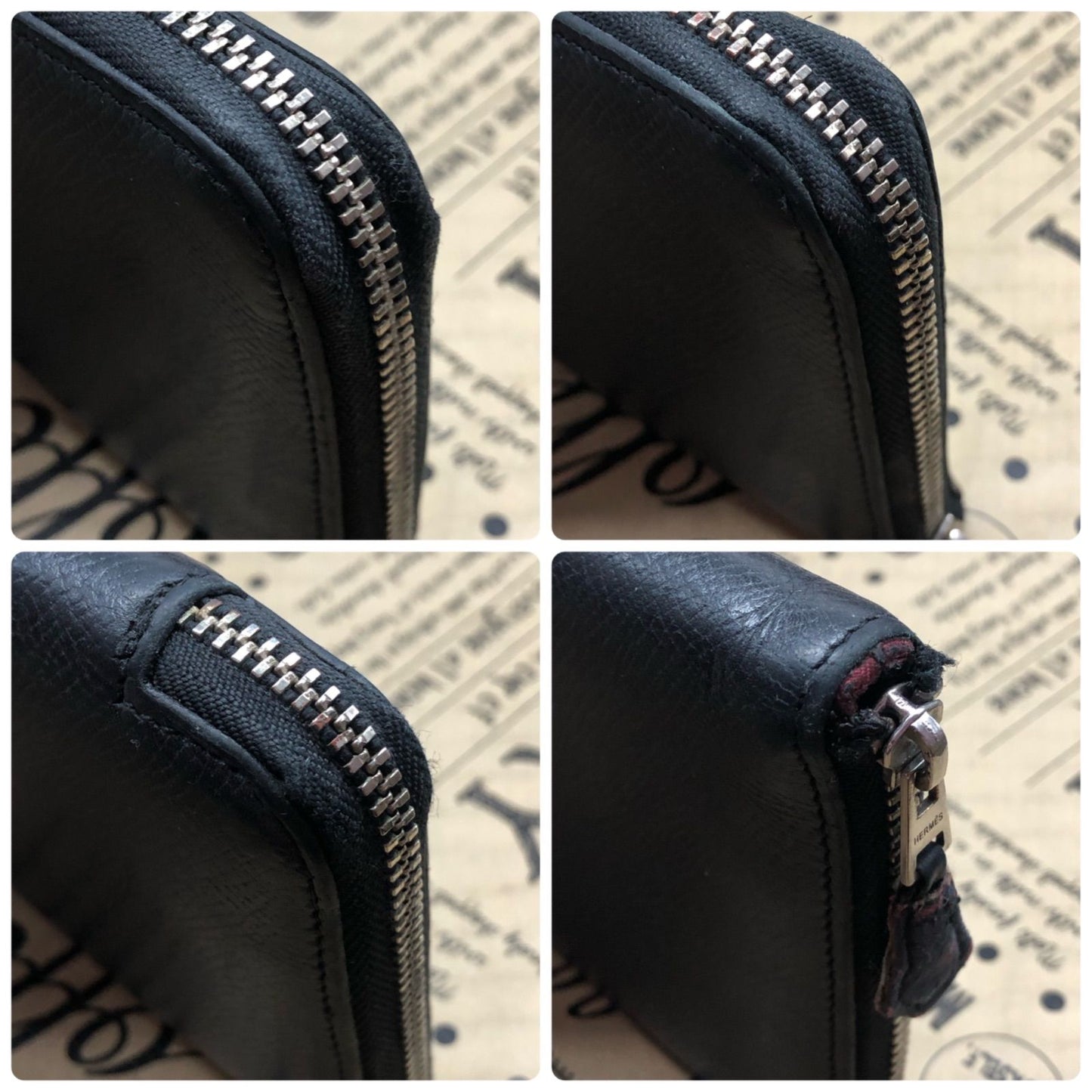 Hermes Wallet Silk in Round Silky Pop Black — view 4