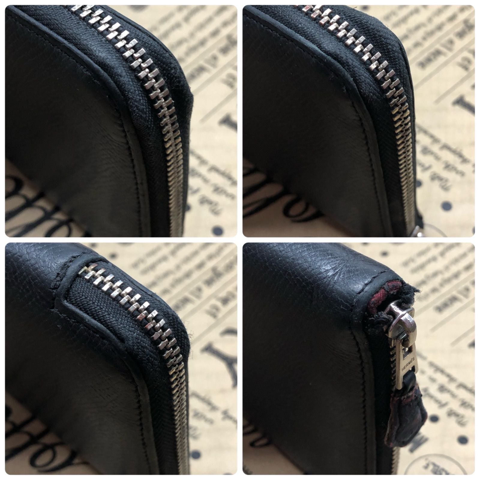 Hermes Wallet Silk in Round Silky Pop Black — view 4