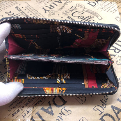 Hermes Wallet Silk in Round Silky Pop Black — view 5