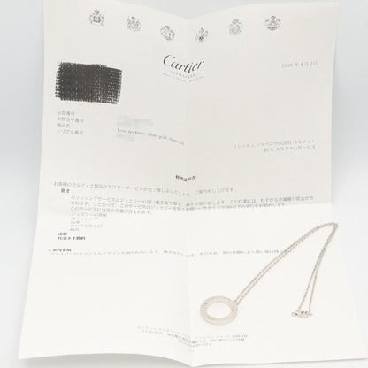 Cartier Necklace Love Circle 43 cm 18k White Gold Diamond — view 7