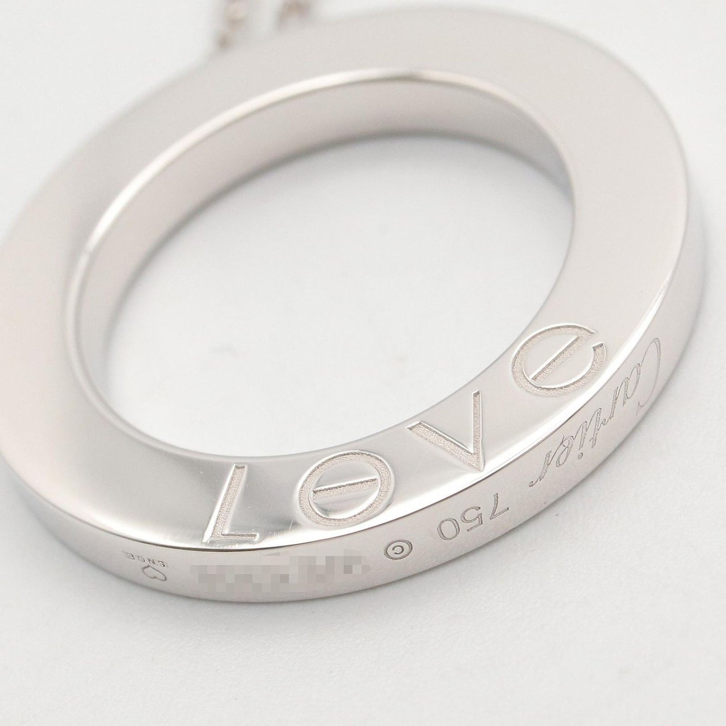 Cartier Necklace Love Circle 43 cm 18k White Gold Diamond — view 4