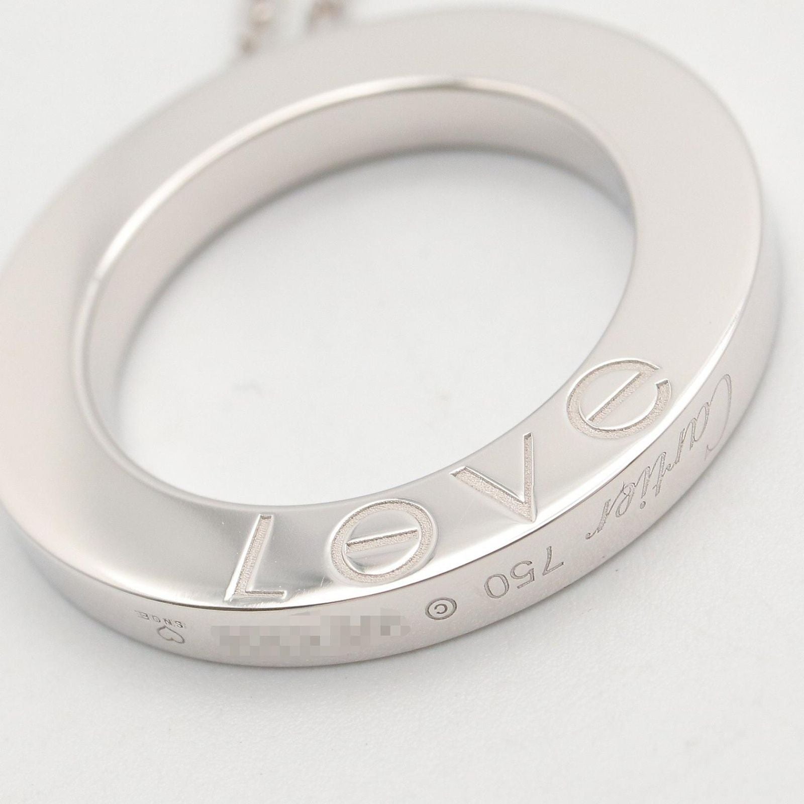 Cartier Necklace Love Circle 43 cm 18k White Gold Diamond — view 4