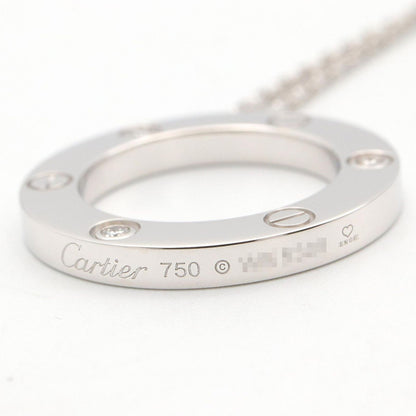 Cartier Necklace Love Circle 43 cm 18k White Gold Diamond — view 3